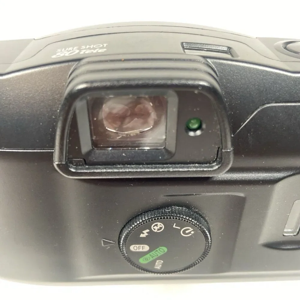 Canon Sure Shot 80 Tele Date 35mm Film Camera w/ Manual / New Battery - Tested